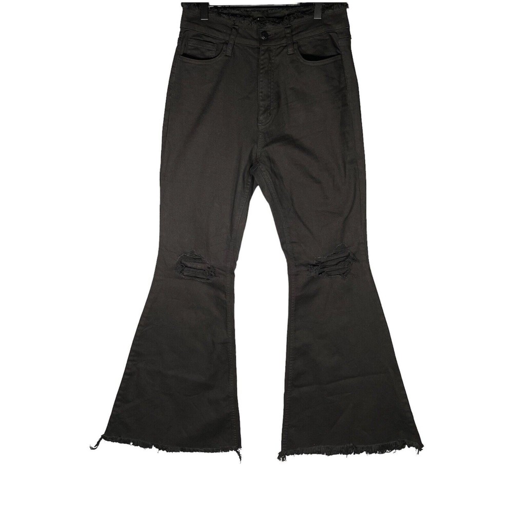 CELLO‎ Women's 7 / 27 Distressed Black Bell Bottom Flared Jeans